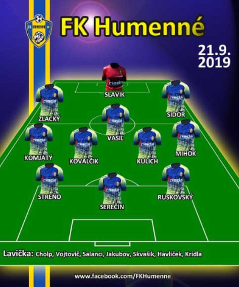supiska FK Humenne 10.kolo